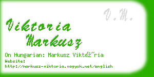 viktoria markusz business card